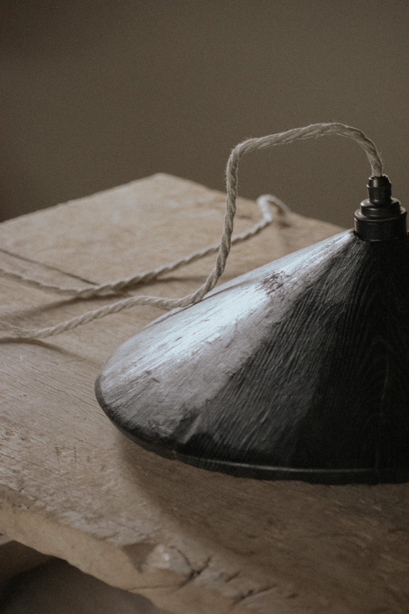 Oak pendant light